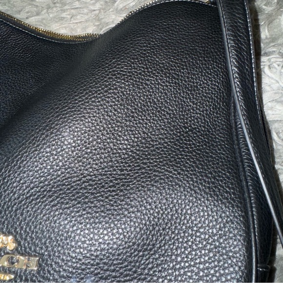 Coach Ellie File Bag Pebbled Leather/Gold/Black - Picture 14 of 14